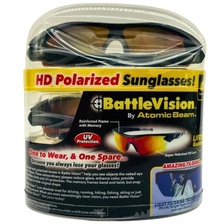 BattleVision by Atomic Beam HD Polarized Sunglasses – 2 Pairs – New