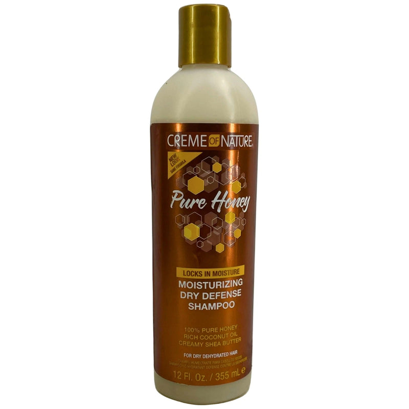 Creme of Nature Pure Honey Moisturizing Dry Defense Shampoo 12 fl oz 2 Pack New