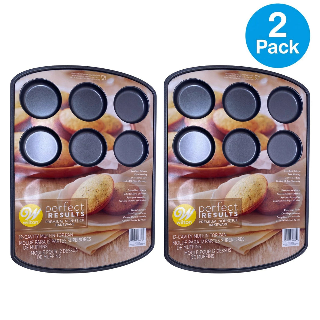 Wilton 12-Cavity Muffin Top Pan Nonstick 2 Pack New