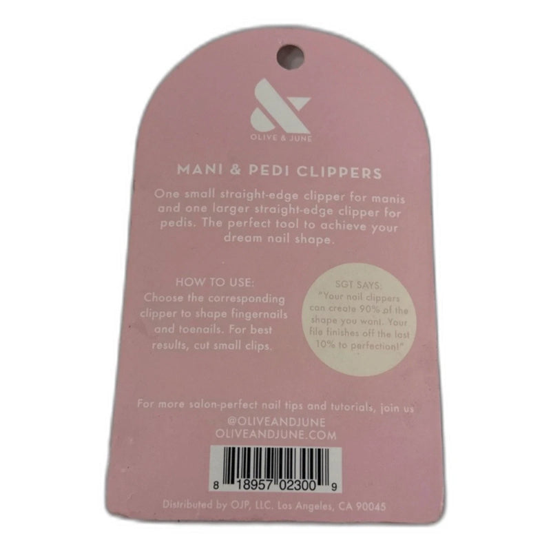 Olive & June Nail Clipper Set Flat-Edge Manis Grooming Tool Pack of 3 New