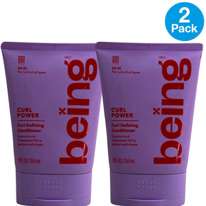 Being Curl Power Curl Defining Conditioner Coconut Grapeseed Oil 2 Pack New