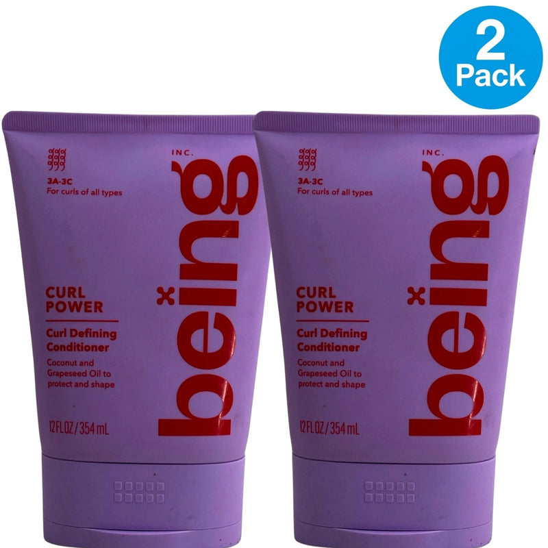 Being Curl Power Curl Defining Conditioner Coconut Grapeseed Oil 2 Pack New