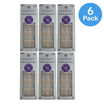 imPRESS No Glue Mani Heroic Press-On Nails 30 Ct 6 Pack New