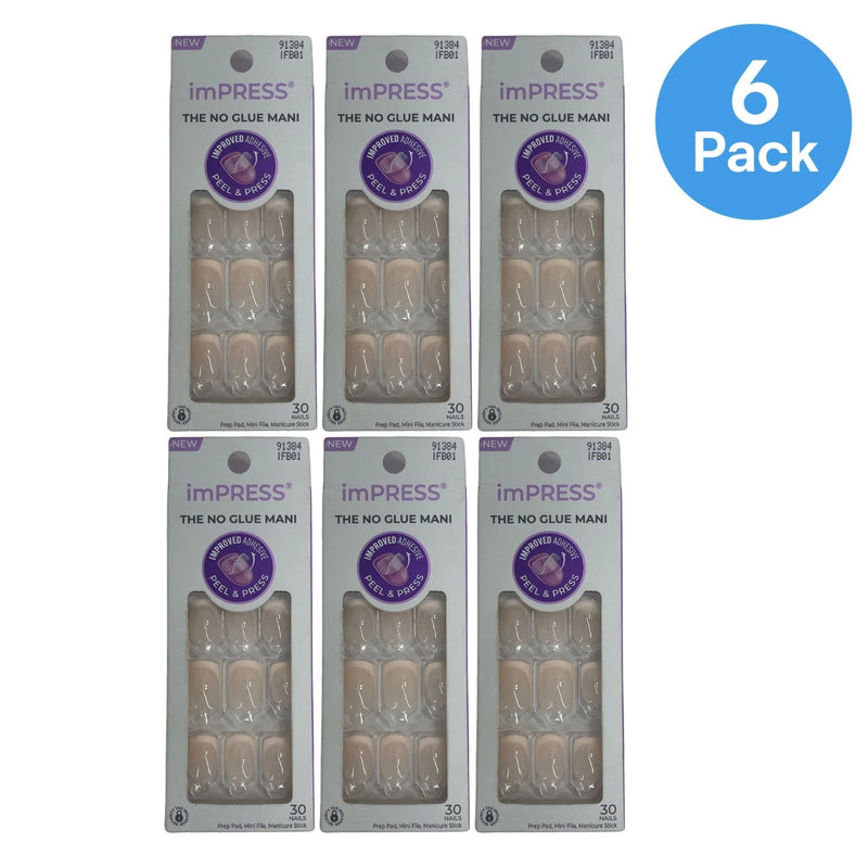 imPRESS No Glue Mani Heroic Press-On Nails 30 Ct 6 Pack New