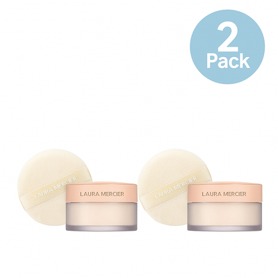 2 Pack Laura Mercier Translucent Setting Powder & Puff Gift Set Honey Tone New
