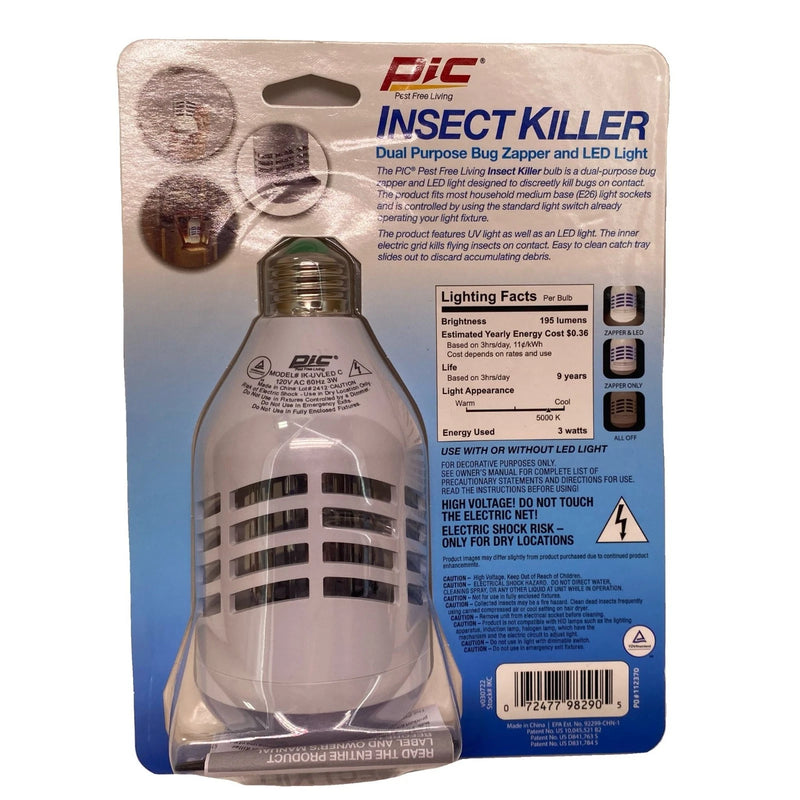 PIC Insect Killer Bug Zapper LED Light E26 Base 8 Pack New