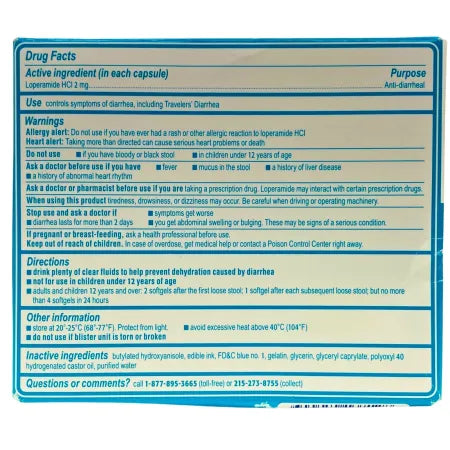 Imodium A-D Anti-Diarrheal Softgels 2mg – 12 Count (2 Pack) – New