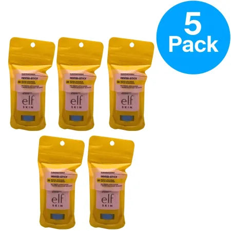 e.l.f. SKIN Suntouchable Invisi-Stick SPF 50 Sunscreen 5-pack bundle with 07/26 expiration date