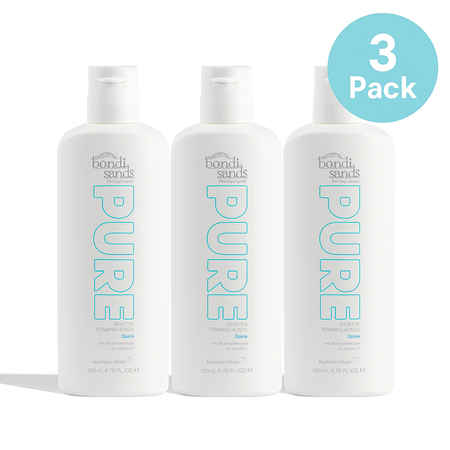 Bondi Sands Pure Self Tan Foaming Water Dark 200ml 3 Pack New