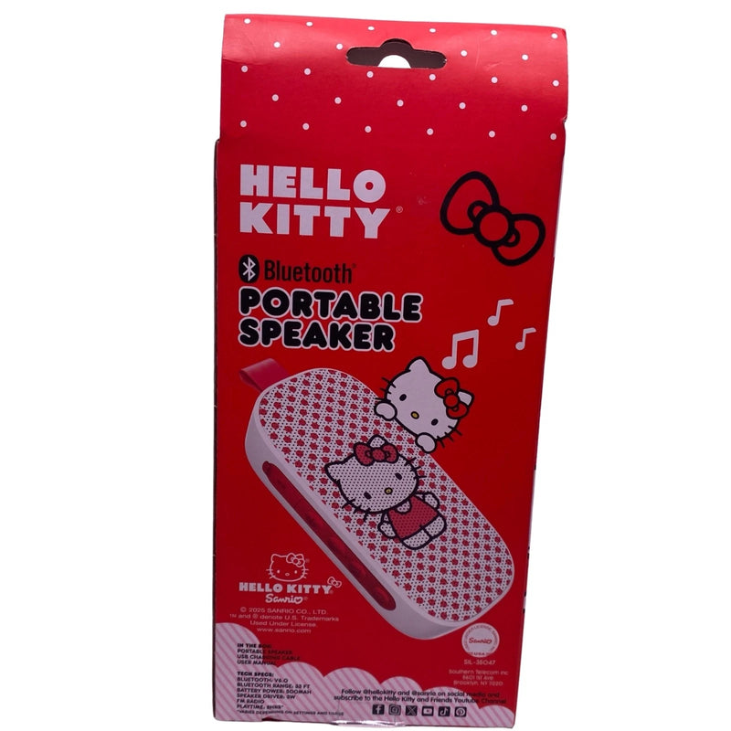Hello Kitty Bluetooth Portable Speaker Wireless FM Radio Carrying Strap 3 Pack