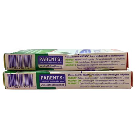 Mucinex DM 1200mg 14 Tablets 12 Hr Relief Expectorant & Cough Suppressant 2 Pack