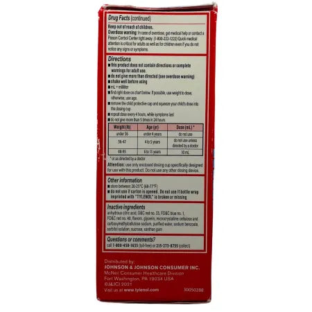 Children’s Tylenol Cold + Flu Grape Flavor 4 fl oz 1 Pack New
