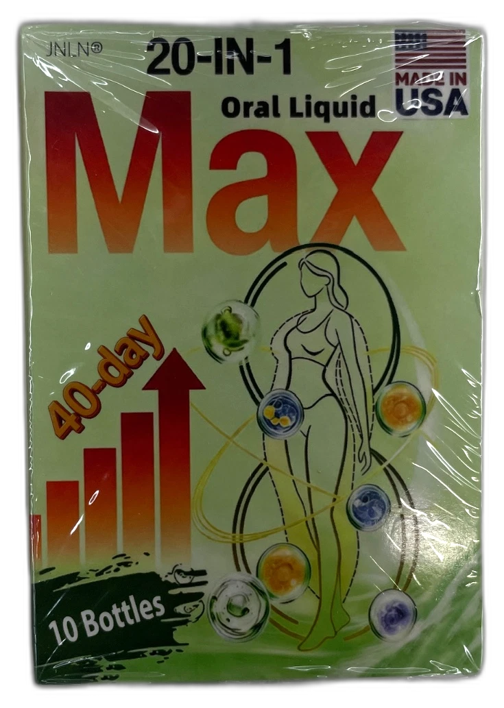 Jnln Oral Liquid Max Dietary Supplement Non-GMO 8 Total Exp 01/29 Pack of 2 New