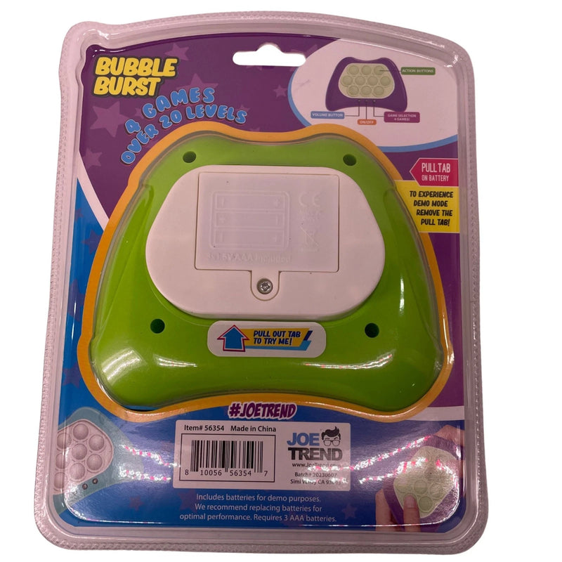 Joe Trend Bubble Burst Light-Up Handheld Electronic Pop Game Green/Purple 2 Pack