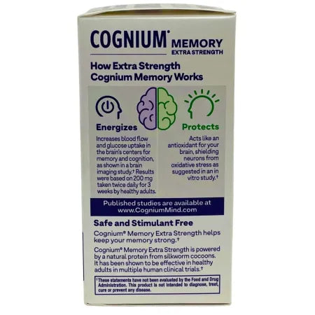Natrol Cognium Memory Extra Strength 60 Tablets - 3 Pack - New