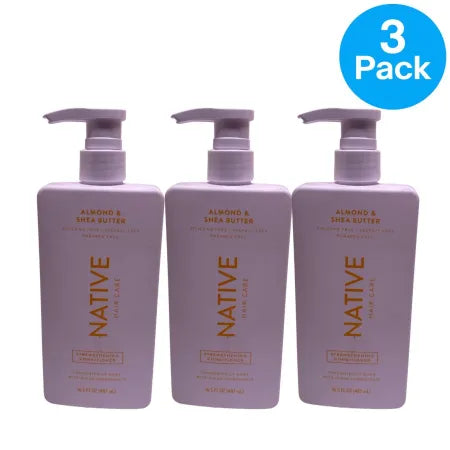 Native Strengthening Conditioner Almond Shea 16.5 Oz 3 Pack New