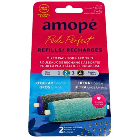 Amope Pedi Perfect Refills Mixed Pack for Hard Skin – 3 Pack