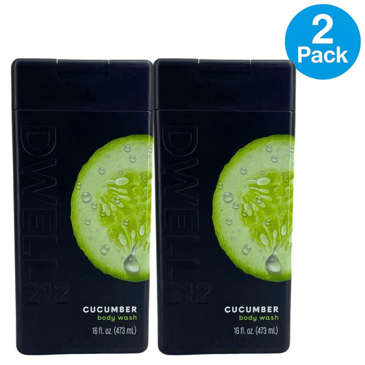 Dwell 212 Slatkin & Co Cucumber Body Wash Essential Oils Shea Butter 2 Pack New