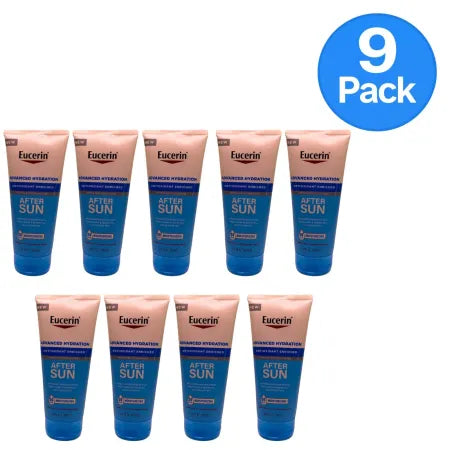 Eucerin After Sun Lotion Advanced Hydration Antioxidant Enriched 6.8oz 9 Pack