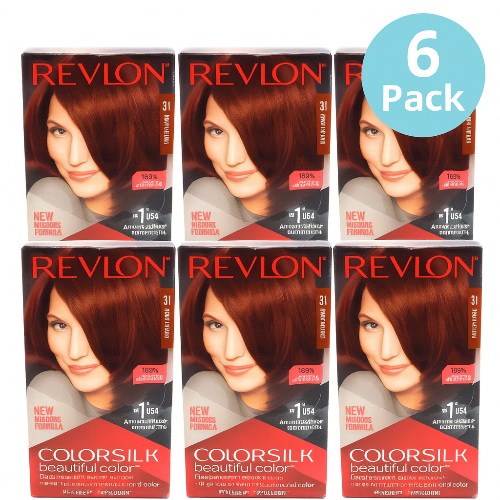 Revlon Colorsilk Beautiful Color 31 Dark Auburn Hair Dye 6 Pack New 1