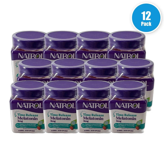 Natrol Time Release Melatonin Gummies 540 Total Exp 06/27 Pack of 12 New