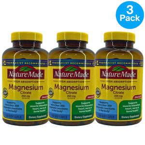 Nature Made High Absorption Magnesium Citrate 250 mg 120 Softgels Exp 03/27
