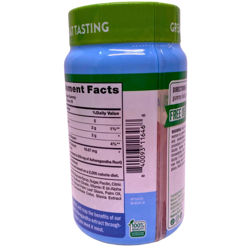 Nature's Truth Restore & Unwind Ashwagandha Gummies 500 mg Equivalent Tropical