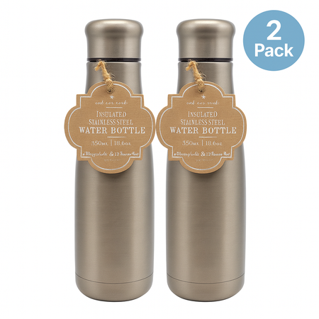 Oak & Reed Stainless Steel Water Bottle 18.6oz 2 Pack New