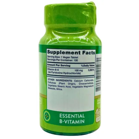 Nature’s Truth Vitamin B-6 100 mg 100 Tablets – 1 Pack-03/2027 – New