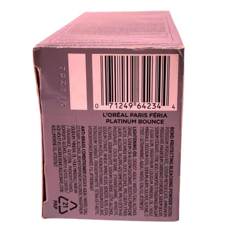 L’Oreal Feria Platinum Bounce Hair Lightening Kit 3 Pack New