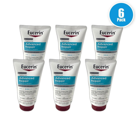 Eucerin Advanced Repair Hand Cream 2.7oz for Very Dry Skin Pack of 6 New