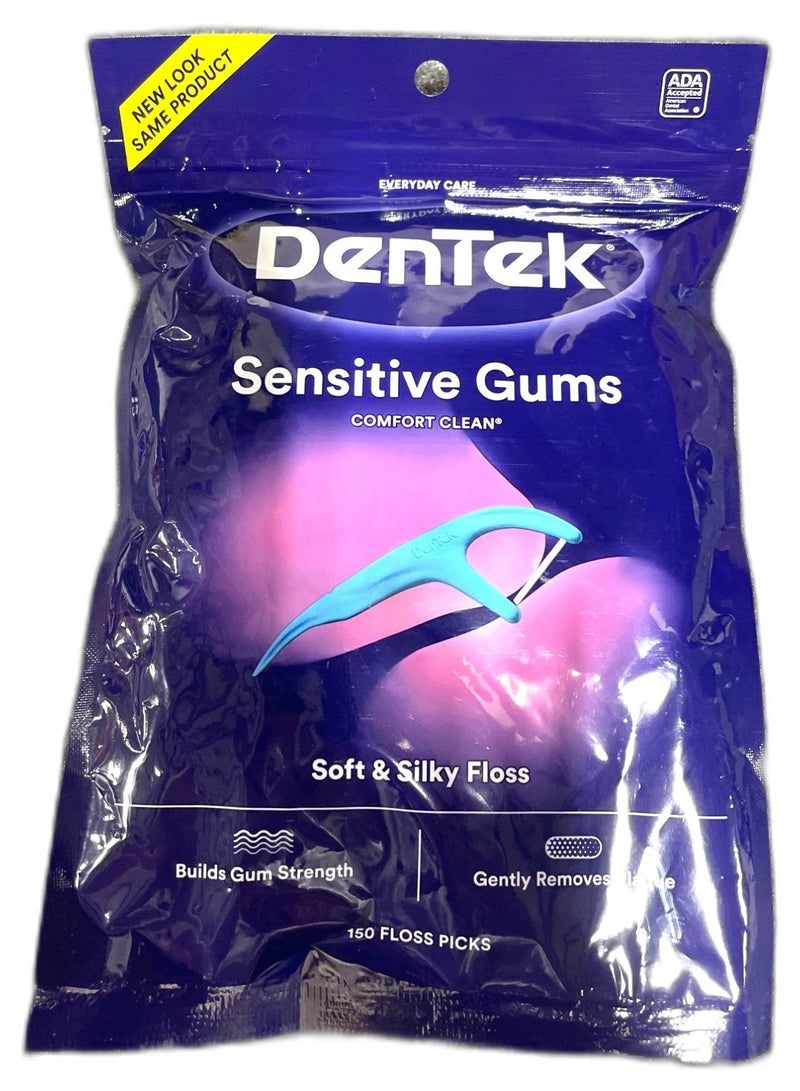 DenTek Sensitive Gums Floss Picks 150ct Pack of 6 New