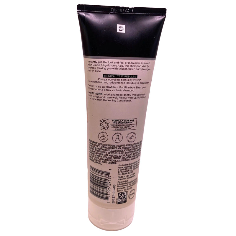 John Frieda Ultra Filler For Fine Hair Thickening Shampoo Biotin & Hyaluronic Ac