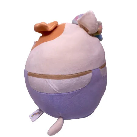 Squishmallows Davitta the Bulldog Easter Plush Blue Overalls 8 Inch New