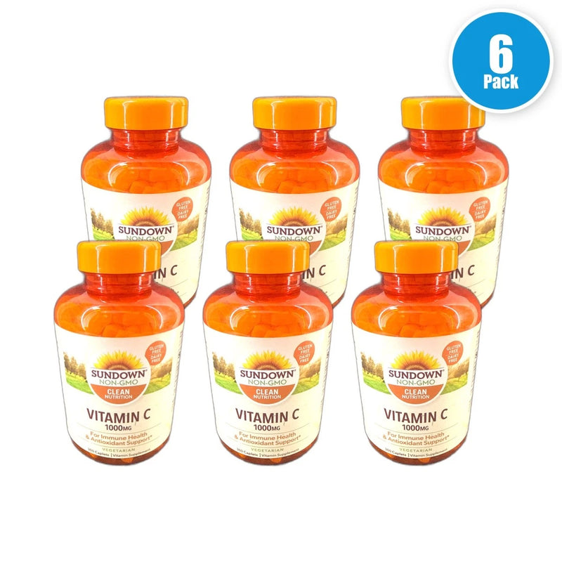 Sundown Naturals Vitamin C Supplement Caplets 1800 Total Exp 03/27 Pack of 6 New