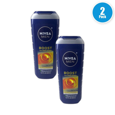 Nivea Men Body Wash Sport Boost Active Clean Maximum Hydration Pack of 2 New