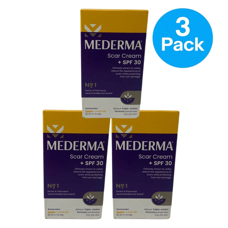 Mederma Scar Cream SPF 30 0.7 oz Sunscreen 3 Pack New Exp 12/27