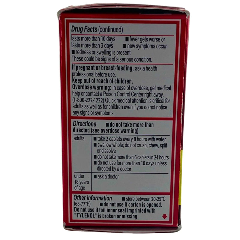 Tylenol 8 HR Arthritis Pain Extended-Release Caplets 650 mg 24 Ct Exp 02/28 3 P
