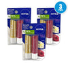 Nivea Cherry Cream Lip Care Untinted Ruby Tinted 6 Total Pack of 3 New