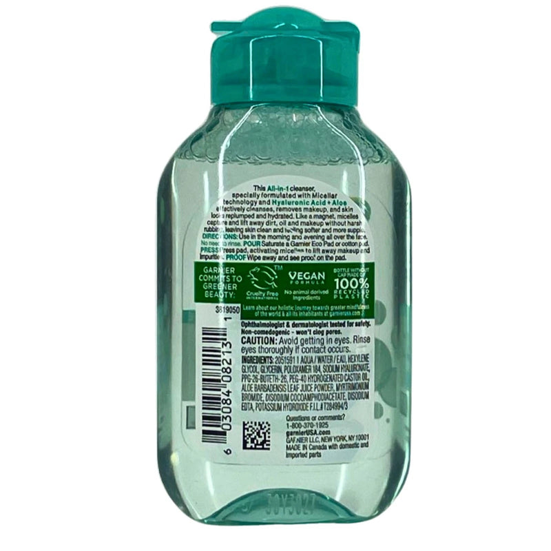 Garnier SkinActive Micellar Cleansing Water Hyaluronic Acid Aloe 3.4oz 5 Pack
