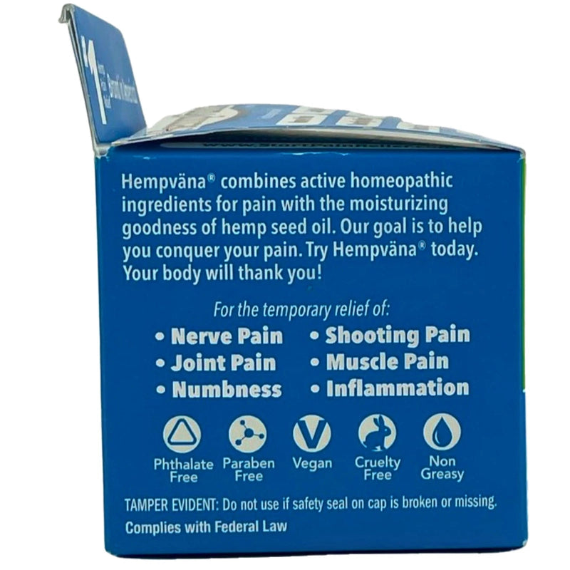 Hempvana Ultra Pain Relief Nerve Relief Cream Hemp Seed Oil 1 Pack Exp 09/2027