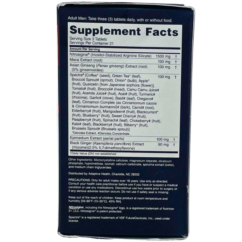 Nugenix Perform Sexual Vitality Booster Nitrosigine Maca 63ct 1 Pack Exp 09/27