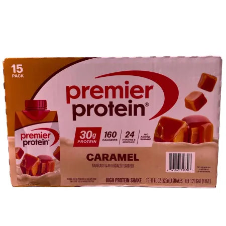 Premier Protein Caramel Shake 11oz 15 Pack 30g Protein New Exp Feb-20-2027
