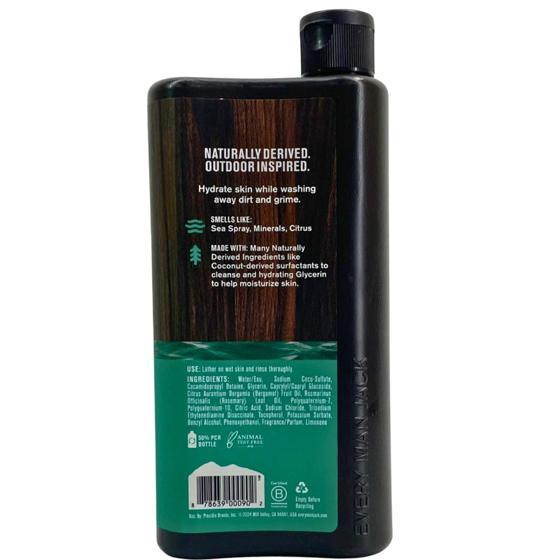 Every Man Jack Hydrating Body Wash Sea Salt Citrus Outdoor Inspired 2 Pack New