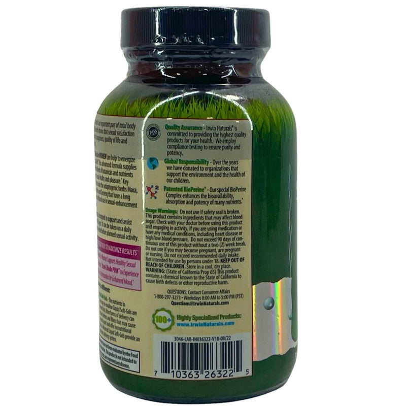 Irwin Naturals Steel-Libido for Women 75 Liquid Soft-Gels 1 Pack Exp 01/27