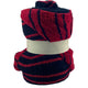 Wayland Square Cozy Knit Throw Blanket Red Navy Stripe Plush Luxury 50 in x 60 i