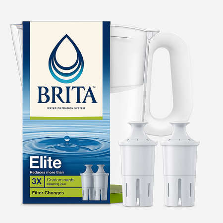 Brita Elite 10-Cup Pitcher + 2 Filters 1 Pack New 1