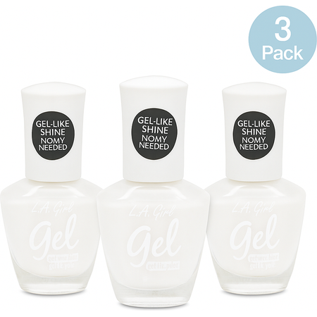 L.A. Girl Gel Nail Polish Pearl White 0.47 fl oz 3 Pack New 1