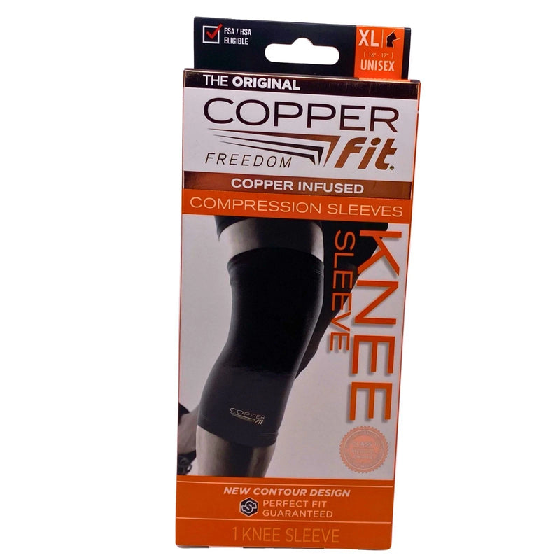 Copper Fit Freedom Knee Compression Sleeve Unisex Copper Infused XL
