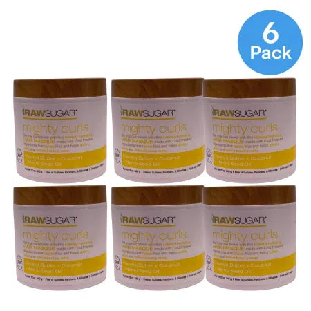 Raw Sugar Mighty Curls Hair Masque 12 oz 6 Pack New